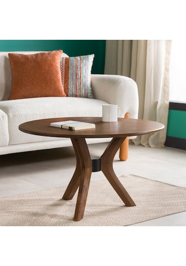Furnirem Yuvarlak Orta Sehpa 60 Cm Ceviz