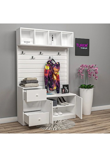 Peony Özel Ölçü Portmanto Mdf Sis Gri