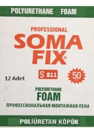 12Ad 750 ML - 850 G Somafix Poliüretan Köpük Kapı Pencere Pu