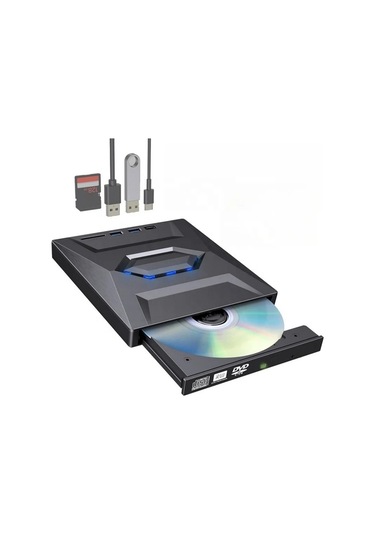 Sones B21-y 3.0 Usb Harici Mobil Çok İşlevli 5'i 1 Arada Dizüstü Bilgisayar Tipi C Dvd Kaydedici Optik Sürücü
