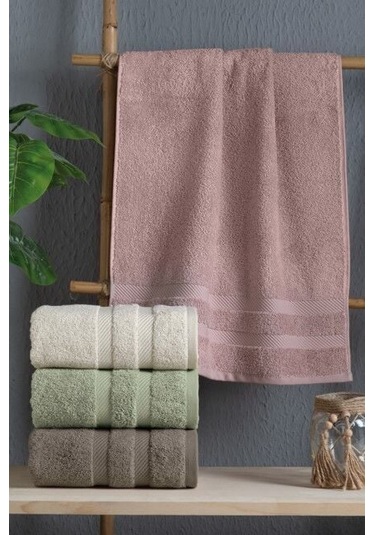 Altınbaşak Jakarlı 4 Lü 50x90 El Havlusu Nori Renkli