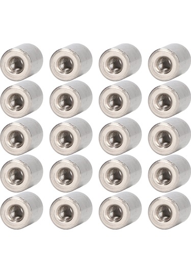 Samdoo 304 Paslanmaz Çelik M5x0.8 İç Vida Bağlantı Somunu, 12mm Uzunluk, 16mm Dış Çap - 20 Adet, Ev Dekorasyonu Ve Mekanik Bakımda Kullanım