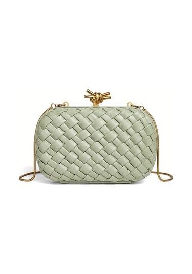 Trendooze Tianchishop Kadınlar İçin Altın Dokuma El Çantası Siyahımsı Yeşil Şık Boyut Siyah - Yeşil