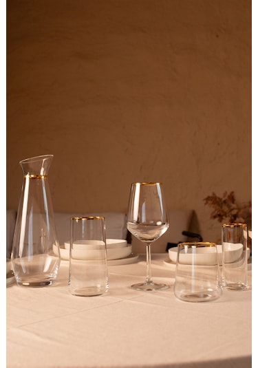 Rakle Avantgarde Gold 6'lı Su Bardağı Seti 420 Cc