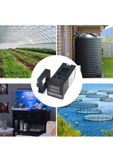 Skycity Rex-c100 V Dn 100-240v Pıd Akıllı Sıcaklık Kontrol Cihazı Ssr Çift Ekranlı 0-400 C Ck Uzun Tip