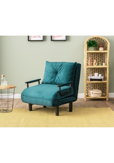 Pafu Sento Tekli Katlanır Yataklı Koltuk - Soho Petrol Petrol Yeşili