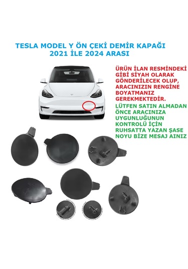 Tesla Model Y Ön Çeki Demir Kapağı