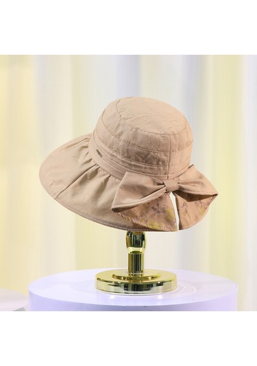 Yaz Tencel Güneşlik Güneş Koruyucu Balıkçı Şapkası Haki