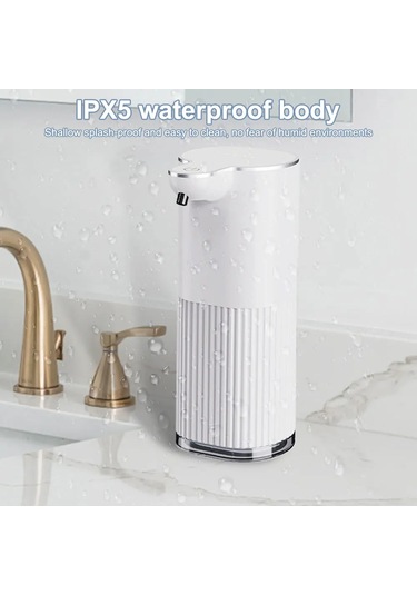 Lixiaqu01 Otomatik Sabunluk 4 Seviyeleri Ayarlanabilir Sıvı Beyaz