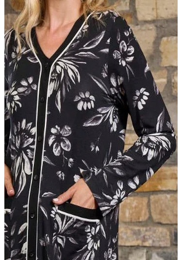 Cossy By Aqua 26300 Kadın Büyük Beden Önden Düğmeli Cepli Midi Boy Elbise-siyah Siyah