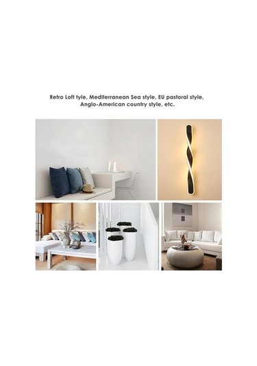 Opulentliving Elmpaly Modern Spiral Duvar Lambası, 1350lm Led, Beyaz, Oturma Odası/yatak Odası/koridor İçin Beyaz