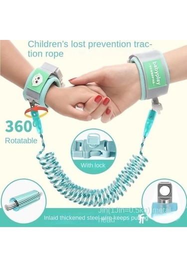 Karanlıkta Parlayan Anahtar Kilitli Çocuk Gezinme Önleyici Bileklik