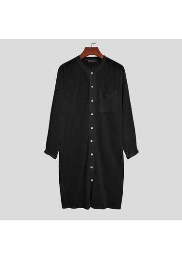 Incerun Erkekler Uzun Kollu Örgü Şeffaf Ince Leotard Pijama Tulum Gecelik Kısa Romper İç Giyim Siyah Incerun Erkekler Uzun Kollu Örgü Şeffaf Ince Leotard Pijama Tulum Gecelik Kısa Romper İç Giyim Siyah