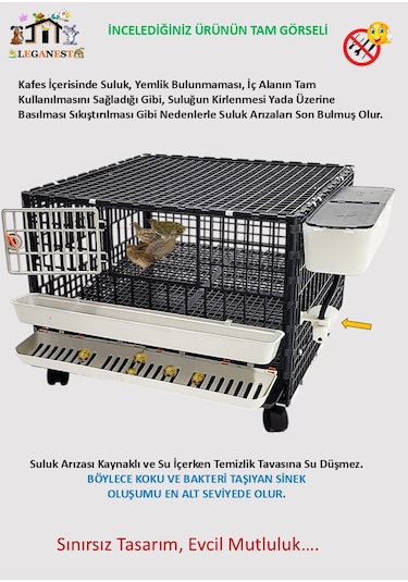 62cm X 62cm X 47cm 25-30ad. Bıldırcın Kapasiteli Lgn6040 Bld Tk