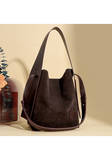 Yeni Stil Kova Çanta Kadın Yeni Stil Üst Düzey İşe Gidip Gelme Omuz Koltuk Altı Çantası Büyük Kapasiteli Postacı Çantası Kahve Rengi Ana Resim Rengi Diğer