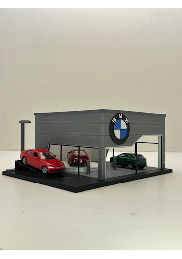 3d Baskı 1/64 Ölçekli Bmw Showroom Tasarımlı Diorama Araç Sergileme Garajı