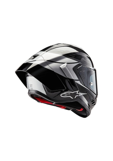 Alpinestars Supertech R10 Carbon Element Spor Motosiklet Kaskı Siyah Gümüş