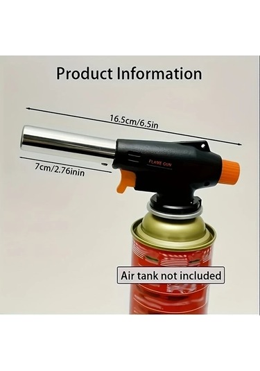 Trendooze Gaojunshop01 Kamp & Ev Gazlı Üfleç, Derin Alev Ayarı, Koyu Gri Koyu Gri