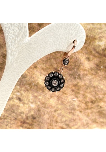 Elmas Montür Rosegold Gül Modeli Gümüş Set Takım Rose Gold