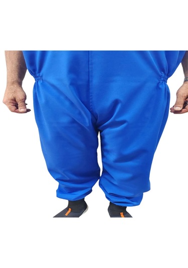 Ozclife Yazlık Kolsuz Hasta Bakım Kıyafeti Tulumu Mavi