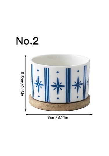 Novahub Seramik Saksı Sanat Vazo Ekici Süsler Ev Dekor Bahçe Dekorasyon Bonsai Etli Saksı Saksı No.2 No.2