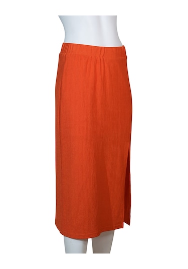 Kadın Yırtmaçlı Etek Turuncu