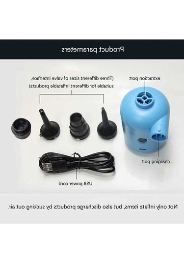 Didadodo Ht-426 Kauçuk Bot Şişme Yatak İçin Usb Hava Pompası, Beyaz