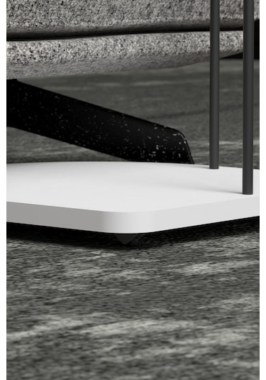 Yan Sehpa Tekerlekli Servis Sehpası Hnd Oval Beyaz