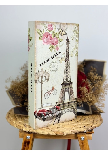 Rabsev RS307 Fotoğraf Albümü 10x15cm 300 Fotoğraf Kapasiteli Eyfel Desenli Lüks Albüm