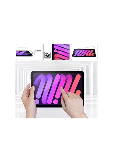 iPad Mini 6 Uyumlu 2021 Fuchsia Tablet Temperli Cam Ekran Koruyucu