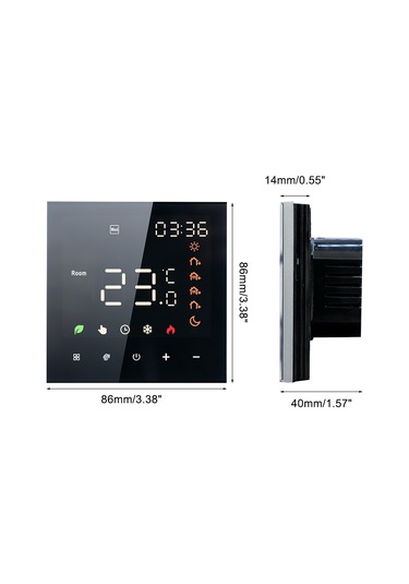 Kangvka Beyaz Akıllı Su Isıtma Termostatı - Tam Dokunmatik Kontrol, Programlanabilir, Akıllı Sıcaklık Regülatörü 3a