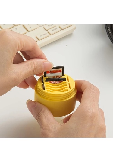 Elmpaly Siyah Sku'lu 7 Sd Ve 4 Tf Kart İçin Kompakt 3d Baskılı Taşınabilir Şok Ve Toz Korumalı Şeffaf Sd Kart Organizör Kutusu