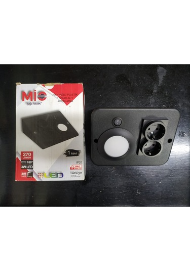 Çift Prizli Plastik Tezgah Altı Aydınlatma