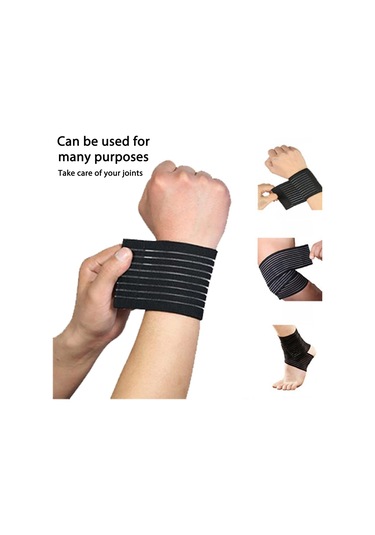 Siyah, Elastik Bilek Kayışı Nefes Alabilen El Ateli Ayarlanabilir Sıkıştırma