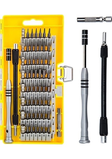 Trendooze Vanadyum Tornavida Telefonu Siyah Seti Krom Cep Çanta Bez Bakım Aracı Adet 60 + Ff