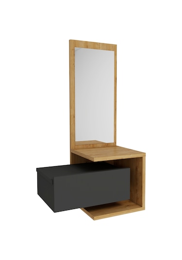 Arnetti Stella Aynalı Dresuar Duvara Monte Antrasit , Safirmeşe Antrasit - Safirmeşe