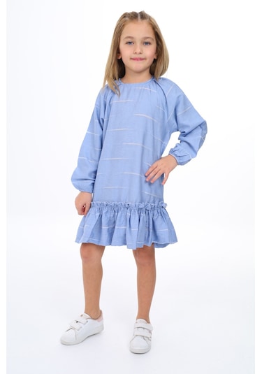 Toontoy Kız Çocuk Elbise Mavi