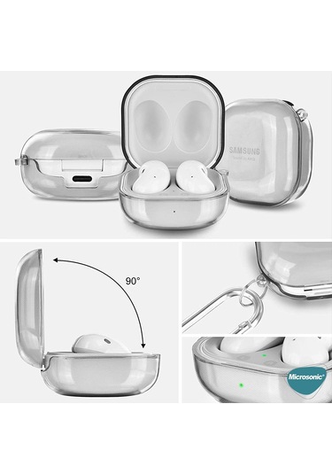 Microsonic Samsung Galaxy Buds Pro Kılıf Askı Aparatlı Tranparan Silikon Füme