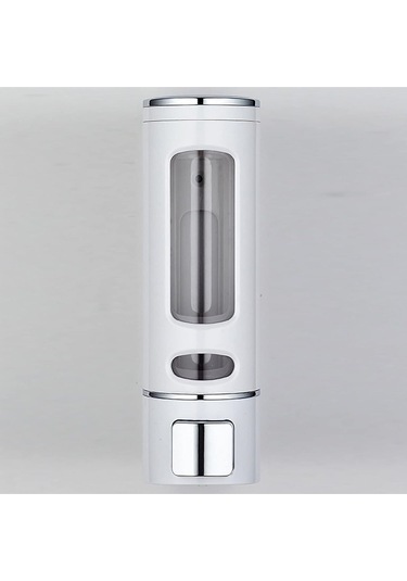 400 Ml Duvara Monte Manuel Sabunluk Banyo , Mutfak El Sıvı Şampuan Duş Jeli Dispenseri 1 Adet Beyaz Beyaz