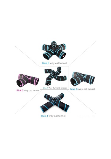 Geeksen Etkileşimli Kedi Tüneli: 4 Kanallı, Katlanabilir, Av Ve Saklanma Oyunu İçin Mükemmel