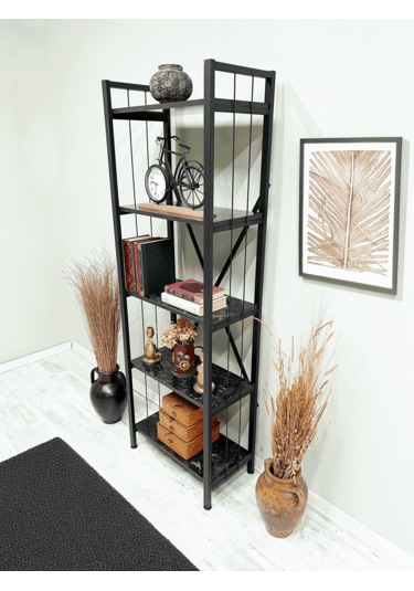 Tanraf Arya Telli Black Kitaplık