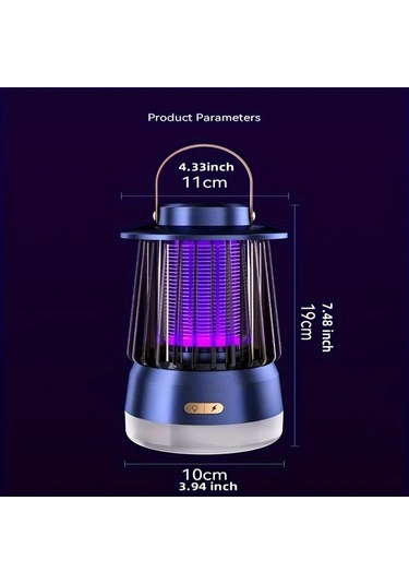 3'ü 1 Arada Çok Fonksiyonlu Sivrisinek Taşınabilir 3 Ü 1 Arada Çok Amaçlı Sivrisinek Öldürücü Lamba, Asılabilir Veya Düz Serilebilir, Elektrik Çarpması Korumalı Ve Temizlik Fırçası İle Kolay Temizlenir, İki Renkli Ortam Aydınlatma Fonksiyonu