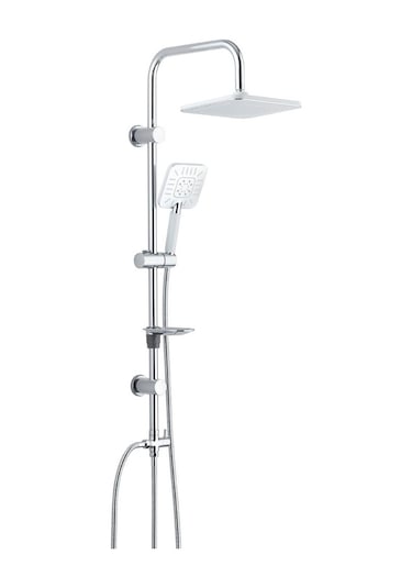 ECA Dalia Banyo Bataryası+T-MAY Banyo Çamlıca Kare Tepe Duş Takımı Seti Paslanmaz Krom