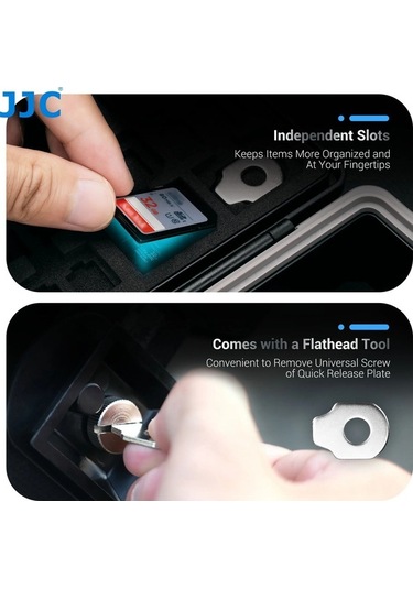 Novahub Jjc Kamera Pil Saklama Kutusu Sd/mikro Sd/cfexpress Tip A/b Hafıza Kartı Case