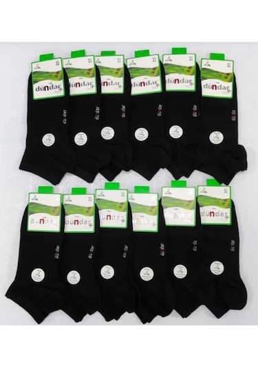 Dündar Plus 4605 Erkek Bambu Patik Çorap 12 Adet 001