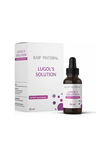 Raw Material Lugol's Solution İyot %2 Damla 30 ML