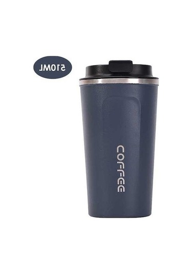 Didadodo Termal Seyahat Kupası - Mavi Paslanmaz Çelik İzolasyonlu Bardak - Araba Kullanımı İçin Koyu Mavi, Mavi Kapaklı Koyu Mavi