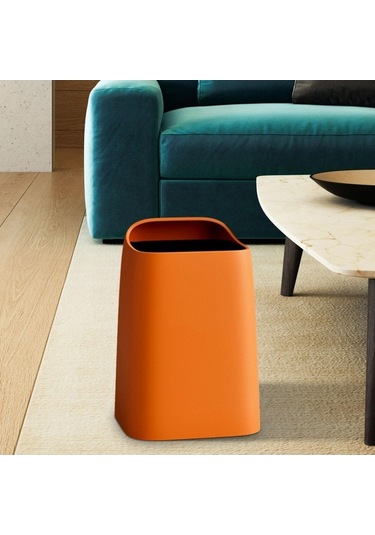 Pazly Tuvalet Turuncu Turuncu Suntek Sepeti Ofis Kutusu Dikdörtgen Çöp 10l Dp Turuncu