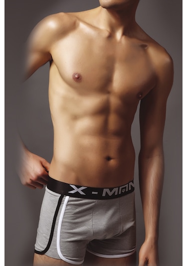X Man 751 Gri Erkek Boxer Gri
