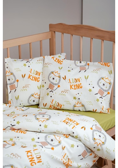 Cotton Collection Pamuk Bebek Nevresim Takımı Lion